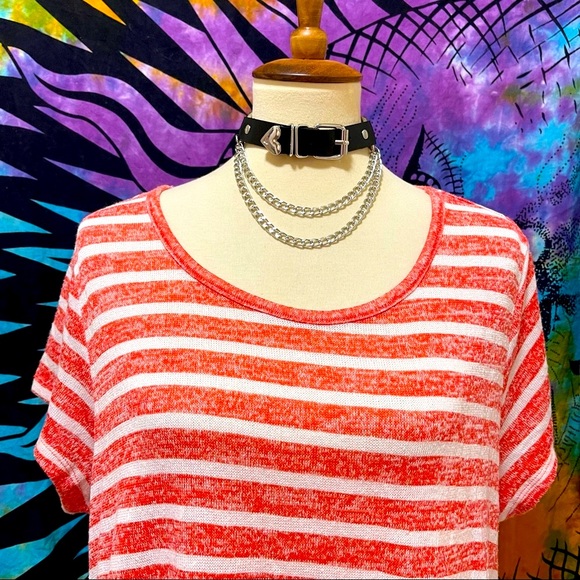 just be Tops - 🌈 Lovely orange striped shirt